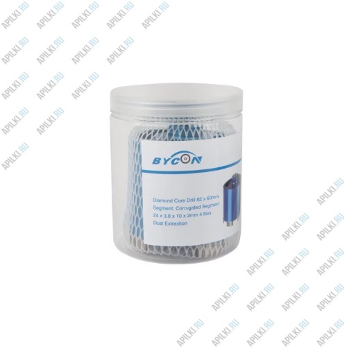 Алмазная коронка 82 мм 70хM16 Bycon для пылеудаления Алмазная коронка 82 мм 70хM16 Bycon для пылеудаления