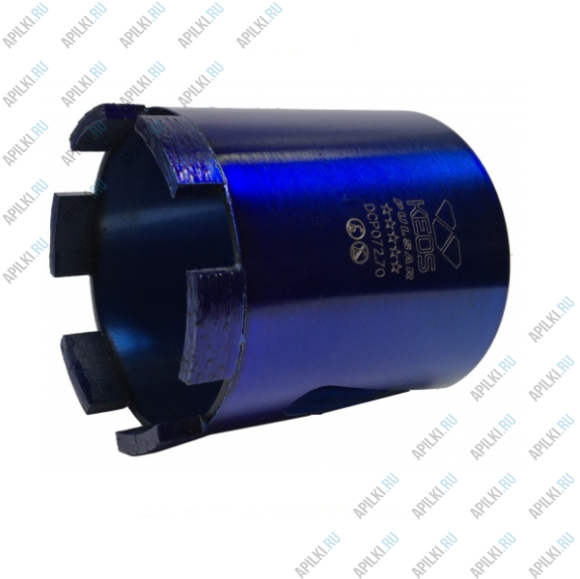 Коронка алмазная 72 мм 70хМ16 KEOS PULSAR сверление с микроударом Коронка алмазная 72 мм 70хМ16 KEOS PULSAR сверление с микроударом