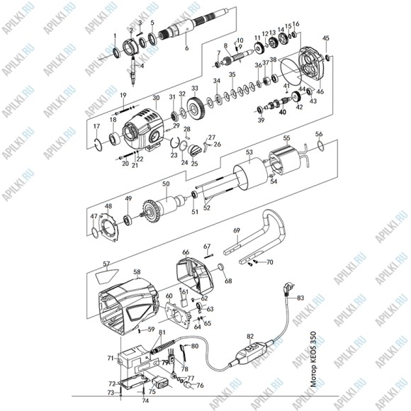 Двигатель алмазного бурения KEOS KS-350