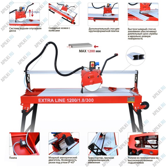 Плиткорез электрический DIAM EX-1200х1.8/300 600104