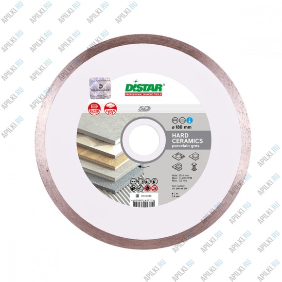 Алмазный диск 180 мм Hard Ceramics DiStar 5D 11120048014