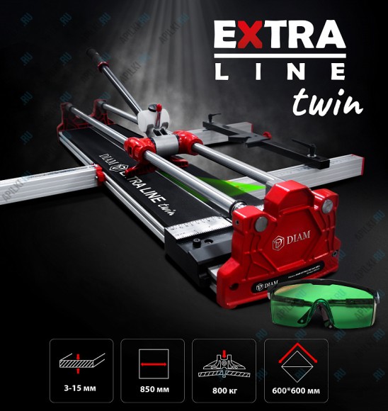 Ручной плиткорез DIAM Extra Line twin 850L 600121 Ручной плиткорез DIAM Extra Line twin 850L 600121
