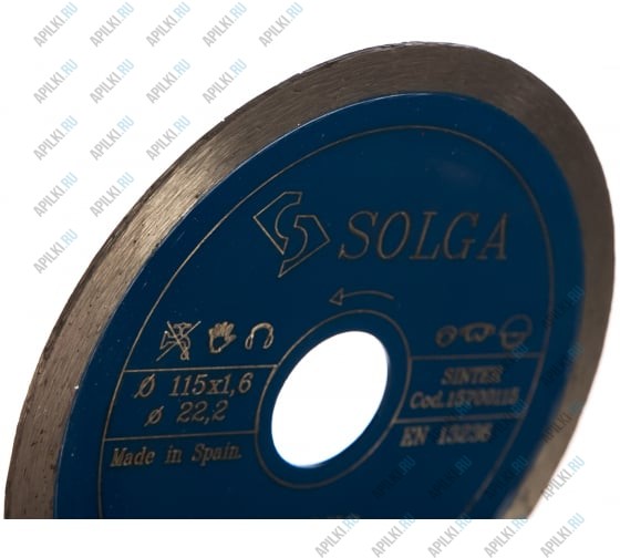 Алмазный диск 115х22.23 Solga Ceramic Marble 15700115 Алмазный диск 115х22.23 Solga Ceramic Marble 15700115