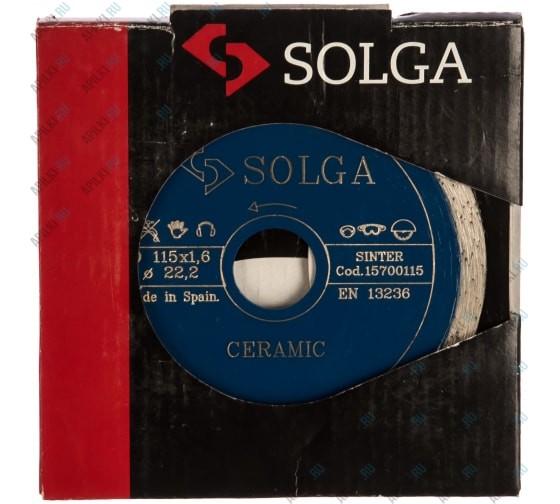 Алмазный диск 115х22.23 Solga Ceramic Marble 15700115 Алмазный диск 115х22.23 Solga Ceramic Marble 15700115