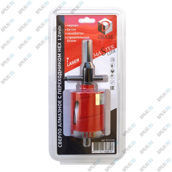 Алмазная коронка 68 мм М16/HEX Diam Master Line 311116