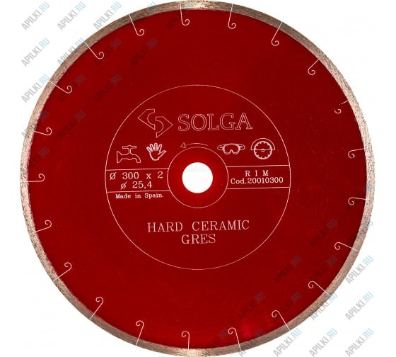 Алмазный диск 300х25.4 Solga Diamant Hard Ceramic 20010300