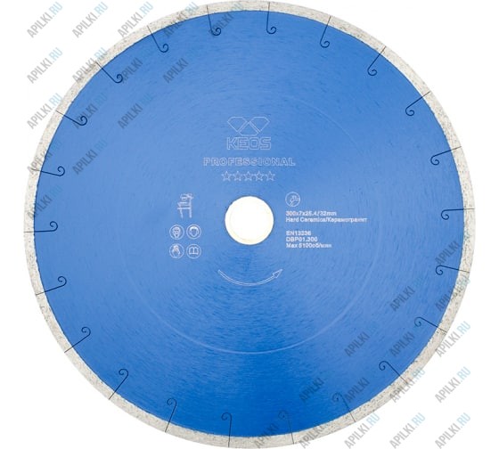 Алмазный диск 300мм 25.4 32 KEOS Professional сплошной (керамогранит)
