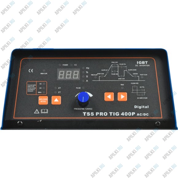 Аппарат TIG сварки алюминия TSS PRO TIG/MMA 400P AC/DC DIGITAL 030079