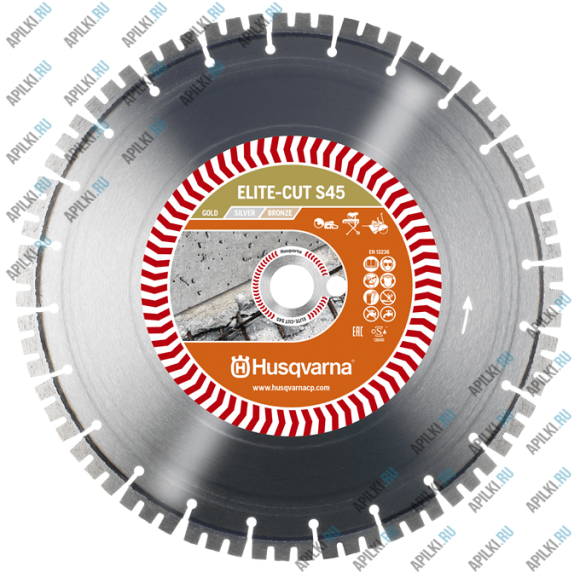 Алмазный диск 350 мм 20,0/25,4 Husqvarna ELITE-CUT S45 5798116-20