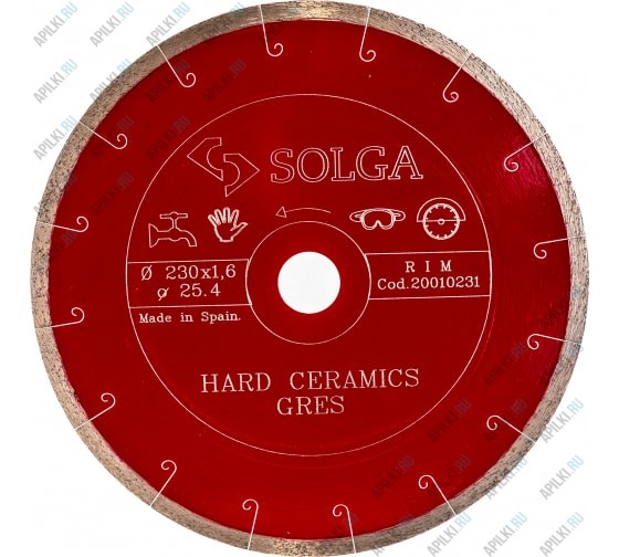 Алмазный диск 230х25.4 Solga Diamant Hard Ceramic 20010231