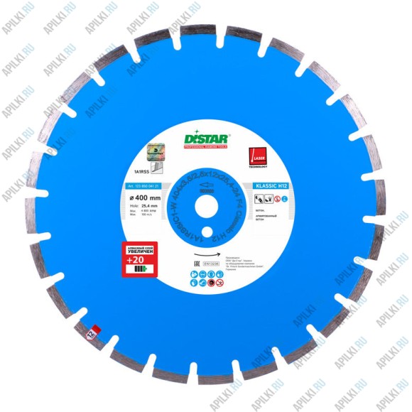 Алмазный диск 400 мм Classic H12 DiStar 5D 12185004121